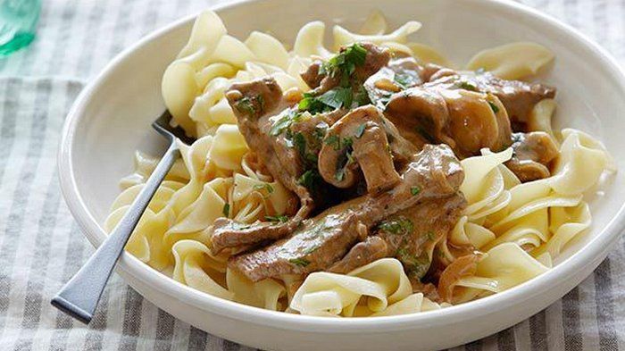 Бефстроганов из говядины с грибами Бефстроганов из говядины с грибами