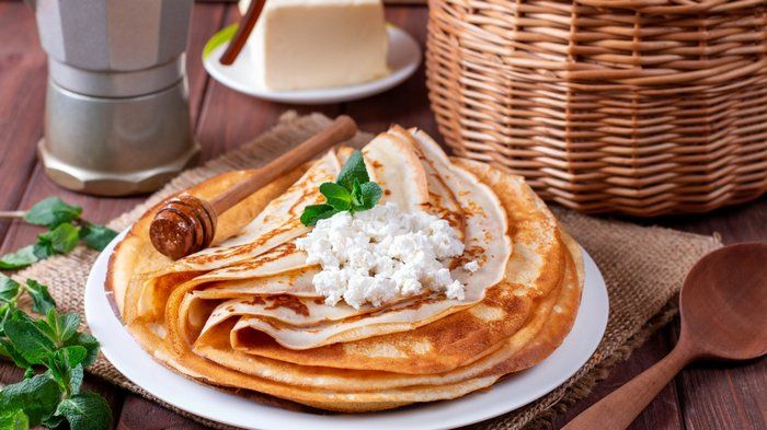 Рецепт вкусных творожных блинчиков с зеленью