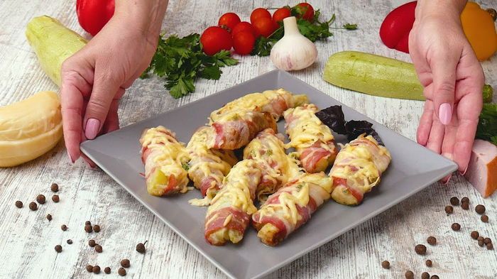 Рецепт кабачков в беконе