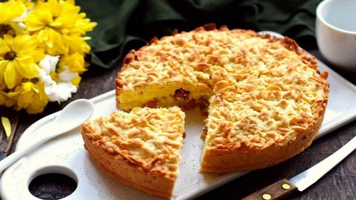 Изящная версия тертого пирога из детства со сметаной вместо варенья Изящная версия тертого пирога из детства со сметаной вместо варенья