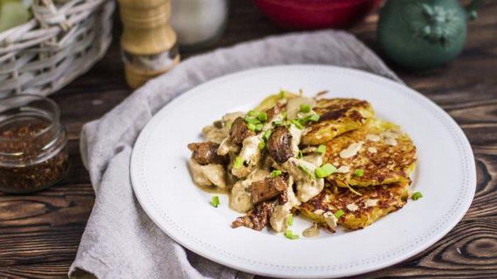 Рецепт драников с мясом и грибами