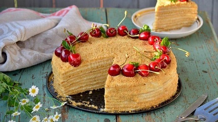 Рецепт торта с творожными коржами на сковороде Рецепт торта с творожными коржами на сковороде