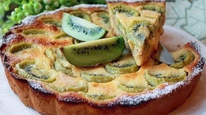 Творожная запеканка с киви и бананом Творожная запеканка с киви и бананом