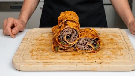 Рулет из тонких слоев мяса: рецепт вкусного стритфуда, который легко приготовить дома