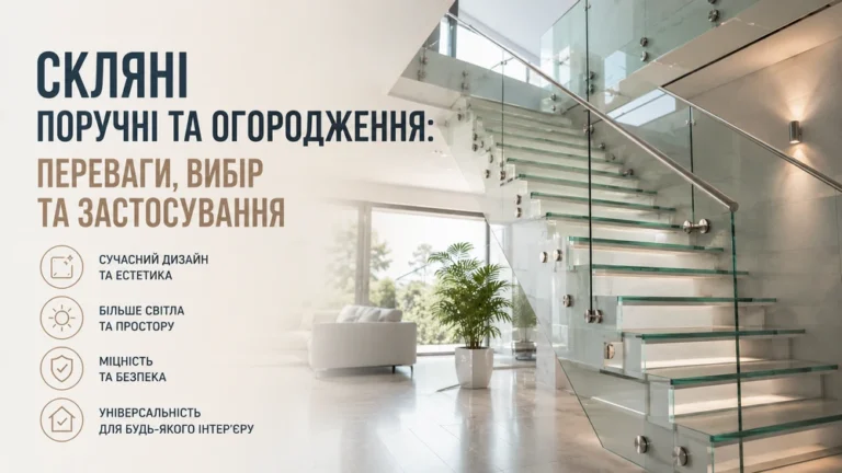 Скляні поручні та огородження: в чому їх переваги, як обрати та де встановлюють