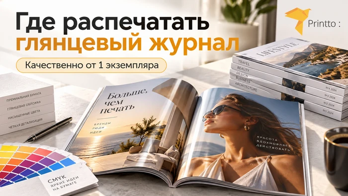 Где распечатать глянцевый журнал, качественно от 1 экземпляра Где распечатать глянцевый журнал, качественно от 1 экземпляра